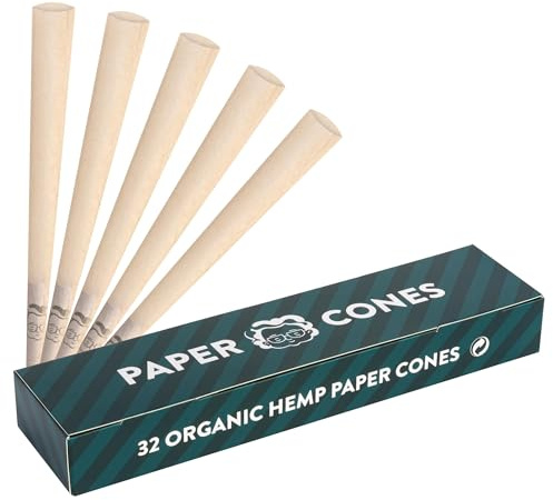 Granny's® Premium King Size Cones 32 Stück | 109 mm | Konisch gedrehte Papierhülsen | Vorgefertigt | Mit Papiertip