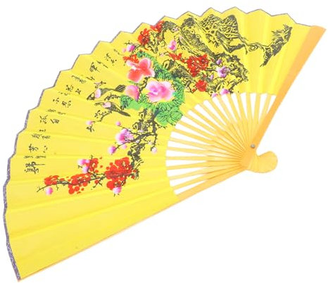 Garneck Extra Large Fan Handheld Fan Wedding Decorations for Ceremony Folding Fans Handheld Nail Decoration Chinoiserie Decor Fall Decor for Kitchen Fan Party Favor Fan Bamboo