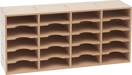 Flexio Stempelkissen-Box mit 20 Fächern 33x15x8cm Aufbewahrung, Stempelkissen, Ordnung, Ordnungshelfer, Organizer