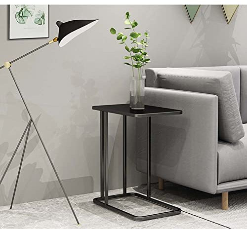 CCYENG Nordischer Sofa-Beistelltisch, Kleiner Couchtisch aus Metall, kreativer Beistelltisch, Nachttisch fürs Schlafzimmer, Schlichter quadratischer Tisch