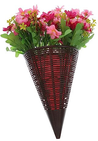 BESPORTBLE Künstlicher Blumen-hängekorb Mit Natürlichem Aufenthaltsatmosphäre Wetterfestes Kunstpflanzen-wanddekor Für Drinnen Und Draußen Seidenmatte Blumenampel Für Wohnzimmer Büro Und Terr