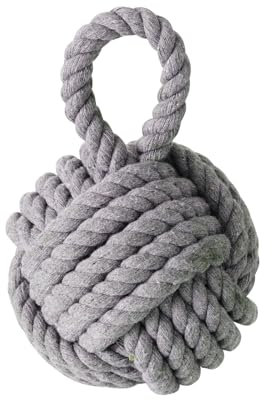 Seaside No.64 - Fermaporta con nodo marittimo – elegante oggetto decorativo in iuta – elegante nodo marinaio per tutte le stanze, porte e finestre – in 4 colori (grigio chiaro)