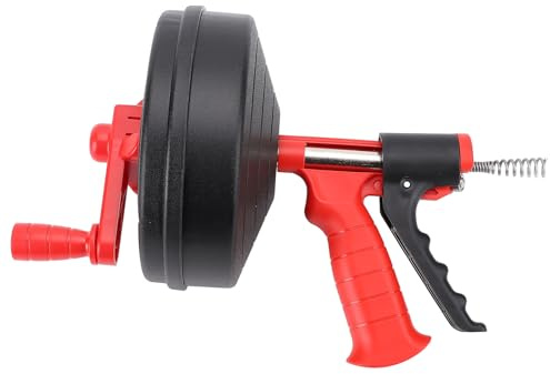 Drain Snake Clog Remover, 65 Manganstahl Flexible Sanitärschlange für Toilette Küche Badewanne, Manuell/Drill-Powered Drain Auger für Haar Debris Removal (5m Frühling)