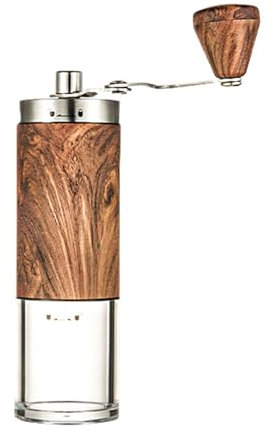 Pasdrucn Moulin à Café Manuel avec Broyeur en Céramique, Coffee Grinder, Manuel Broyeur Cafe Grain, Moulins à Café, Moulin A Café Manuel en Acier INOX, Moulin à Café Manuel avec Poignée Pliante (A)