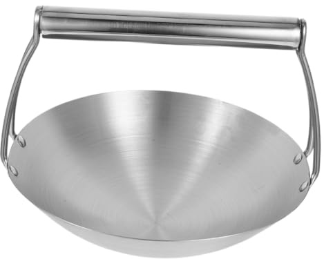 Warmhm Marmite Acier Inoxydable Casserole Allant Au Four Wok à Fond Soupière Et Louche Plat à Dinde Bol De Service Poêle Compatible Avec Plaques à Gaz Polyvalent Pour Cuisine à Soupe