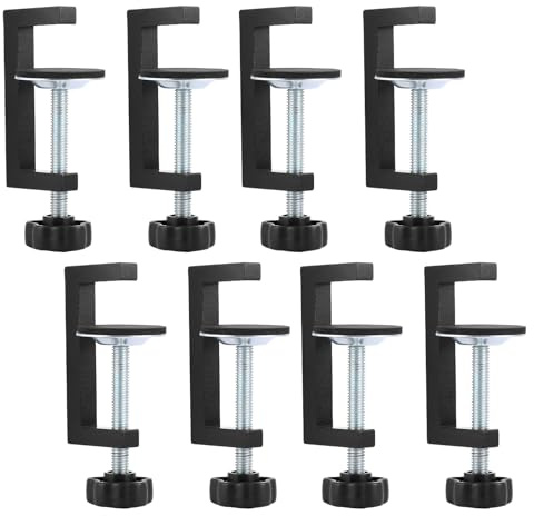 LDHHYH 8Pcs G Clamps for Woodwork, Adjustable G Clamps, Heavy Duty Universal Wood Clamps for Woodworking, Small Screw Table Bar Clamps for Carpentry DIY Projects Woodworking