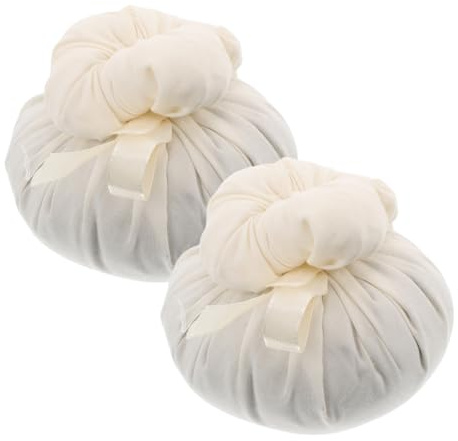 HOMOCONO Bolas de Masaje Portátiles de Moxa Tela No Tejida de Color Claro para Alivio de Tensión en Uso Doméstico, Pack de 2 Unidades para Relajación Eficaz