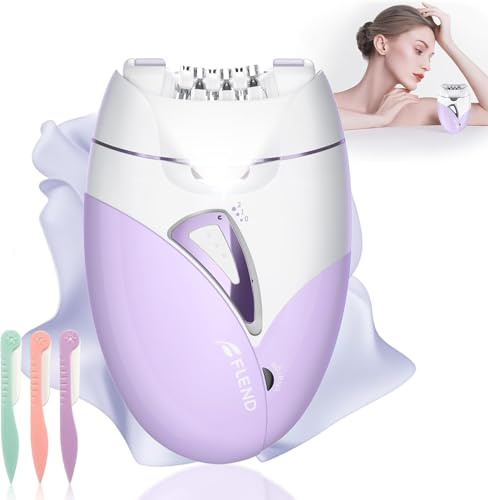 Epilator, Epilators Hair Removal for Women - 2-Speed Epilator with Massage Pad, Rechargeable LED Hair Removal Device for Face/Bikini/Arms/Legs/