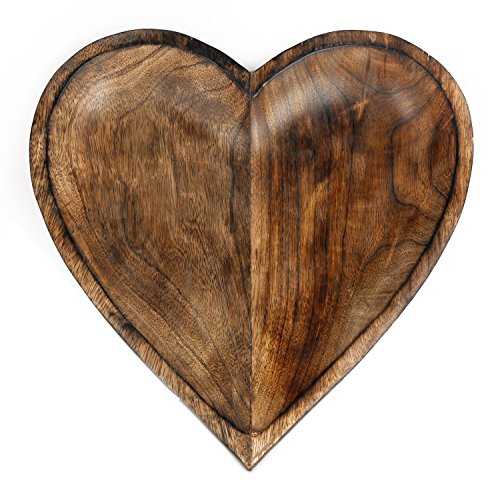 Heart Of The Home Decorative Wooden Heart Bowl 30cm x 30cm