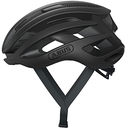 ABUS Rennradhelm AirBreaker - High-End Fahrradhelm für den professionellen Radsport - für Jugendliche und Erwachsene - Helm für Damen und Herren - Schwarz Matt, Größe L