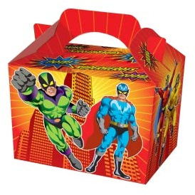 Diamante Crafts 40 x Super Hero Party Lunch Boxes