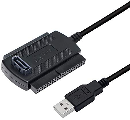 SinLoon USB to SATA IDE Converter Cable Adapter USB 2.0 to 2.5/3.5/5.25in IDE and SATA Adapter Cable (1.8FT/Black)
