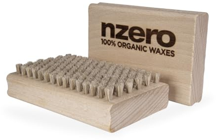 NZEROWAX – Messingbürste für die Ski- und Snowboardpflege, 12 x 8 cm