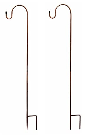 ZRSWV 2 ganci da giardino, supporto mangiatoie per uccelli esterno, 199,9 cm, asta regolabile e resistente