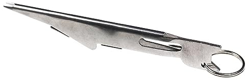 Angelknoten Bindewerkzeug, Angelschnur Schnelles Knotenbindewerkzeug Fliegenfischen Anglerzubehör Nagelknoten Bindewerkzeug für Haken, Köder und Schnur, Silber