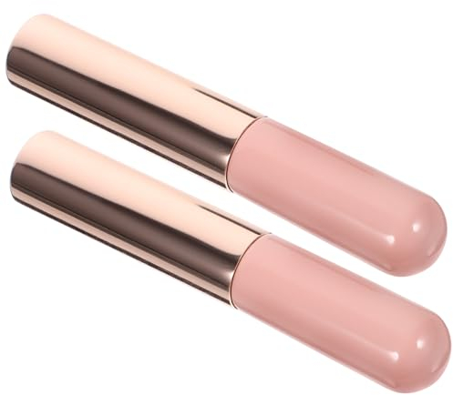 HAPINARY 2st Lippenbürste Lippenstift-applikatorstäbe Make-up-pinsel Für Frauen Lippenapplikator Aus Silikon Make-up Pinsel Lipgloss- Concealer Lippen Make-up Metall Staubdicht