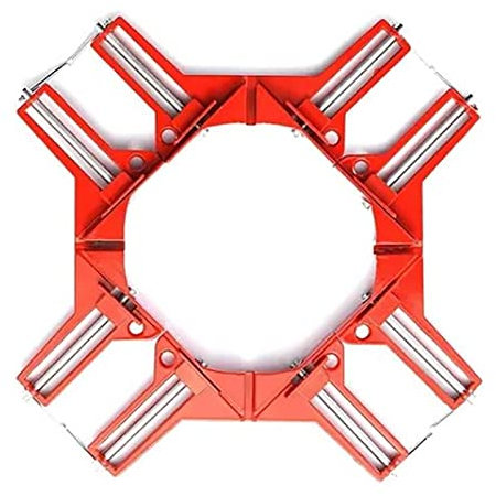 Qukaim Lot de 4 pinces d'angle pour le travail du bois, pince à angle droit de 90 degrés, en verre renforcé pour aquarium, fixation rapide