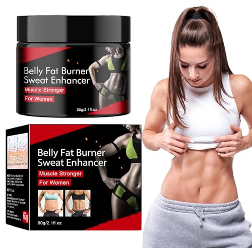 Tkekruh Crema per Addominali, Crema corpo brucia grassi, Crema addominale Donne, Fianchi e Addominali Perfettamente Modellati per Stringere i Muscoli per Pancia Cosce Glutei per Donne, 60g