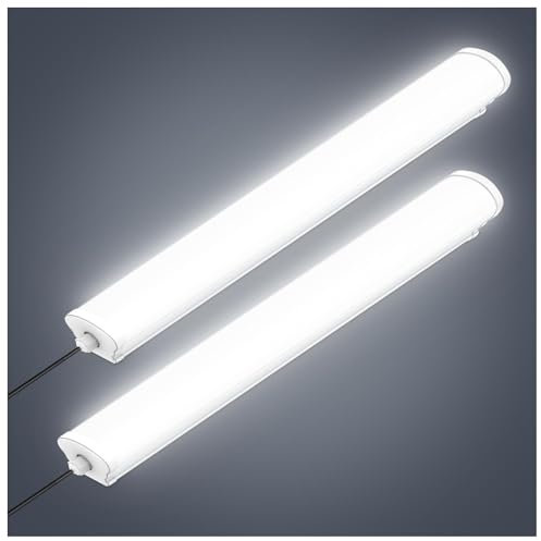 Fluorescente Tubo LED 90cm,30W 3000LM Fluorescente Regleta LED,4500K Blanco Neutro Fluorescente Regleta LED,IP65 Impermeable Barra LED,Luminaria LED Lampara para Garaje Oficina Sótano Cocina Baño