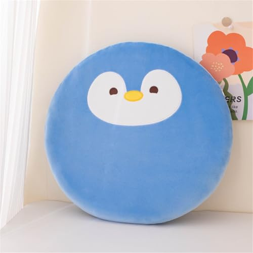Sarah Duke Rund Stuhlkissen, Sitzkissen Kinder Memory-Schaum Stuhl Sitzpolster, Kreativ Cartoon Obst Sitz Auflage Sitzkissen, 40cm Bodenkissen für Kindergärten Kinderzimmer Deko (Pinguin)