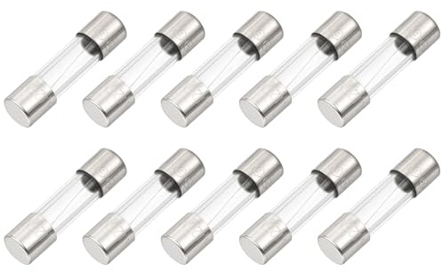 sourcing map 10 Stück Flach Glasticherung 3,15 A 125 V 5 x 20 mm Glasrohrsicherungen schnell wirkende Sicherungen für Leiterplatten, elektronische Geräte, Haushaltsgeräte, Lichterketten