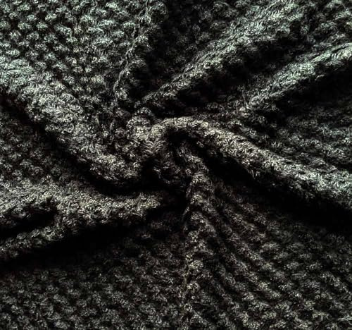 Strickstoff in Schwarz, Lochstrickerei, Meterware, Nähen, 50 cm