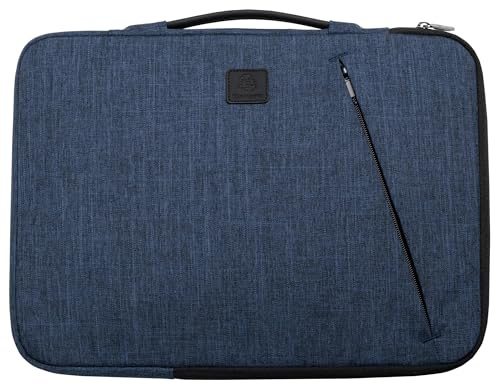 Exacompta Housse Ordinateur Business pour PC 15 et 16 Tissu Recyclé Bleu