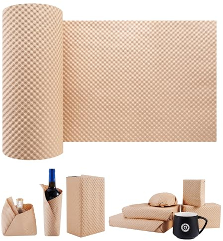 SZSYumUnion Rollo de papel de burbujas – Papel de embalaje para mudanzas, envío y envoltura de regalos – Materiales de embalaje sostenibles para cajas de mudanza y artículos frágiles (30CM x 30M)