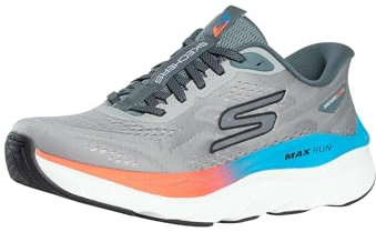 Skechers Hombre MAX Run Slip-In Entrenador | Zapatillas manos libres, amortiguación máxima, plantilla Goga Mat refrigerada por aire, entresuela ultraligera, goma Goodyear