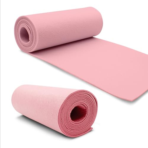 VmG-Store Filzrolle 240cmx30cmx3mm Filz Filzstoff Polyester zum Nähen basteln DIY Dekoration Patchwork Dekofilz Bastelfilz Taschenfilz Filzmatte (012 Helles Pink)
