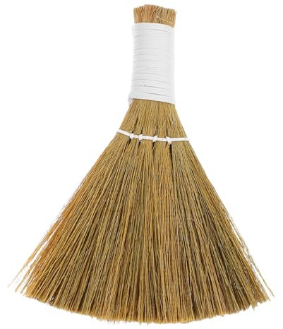 Abaodam Mini-schreibtischbesen Aus Miscanthus Kompakte Tischbürste Für Handreinigung Weiche Bürste Für Schreibtisch Und Praktisches Haus Und Büroreinigungswerkzeug