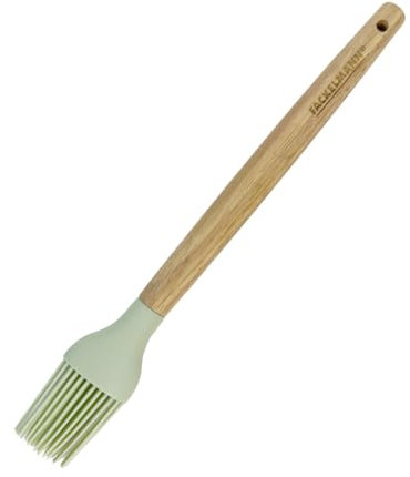 Fackelmann Pennello da cucina con setole in silicone, con manico in legno, max 230°C, pennello da pasticceria adatto per condimenti e marinature, lavare a mano, Dimensione 27x4 cm, Linea Ocean