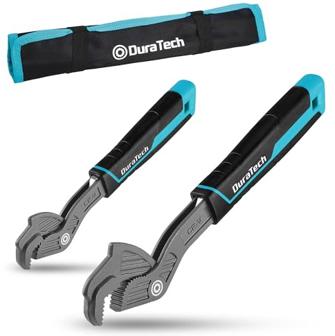 DURATECH Multifunktionell justerbar skiftnyckel, 2-delad självjusterande skiftnyckel (9–25 mm, 19–41 mm), rullgaffelnyckel av Cr-V-stål, för bil, industri, hushåll