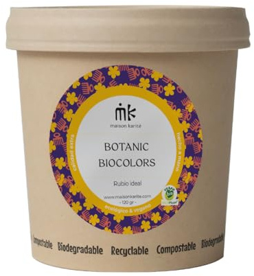 Maison Karité - Botanic BioColors | Tinte Vegetal 100% Natural y Vegano | Canas, Cuero Cabelludo Sensible | Compostable | 6 Tonos Disponibles | 100g (Castaño Oscuro)