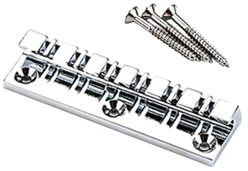 NOLITOY Gitarrenbrücke Design Silber für E-gitarre Metall und Praktischem 12-saitigen mit Einzigartigem für Professionelles Gitarrenspiel