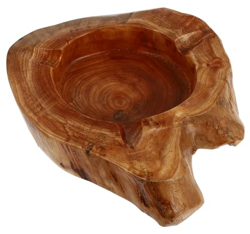 OUNONA Cenicero De Madera Decorativo Cenicero para Hogar y Escritorio De Uso Doméstico Color Natural Mediano Material Madera para Restaurante y Mesa