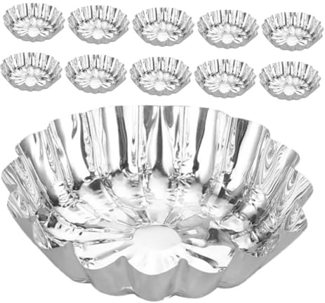 SMASOLO 100pièces Moules à Tartelettes aux Œufs Moules à Gâteaux Jetables Ustensiles pour Tartelettes Aluminium