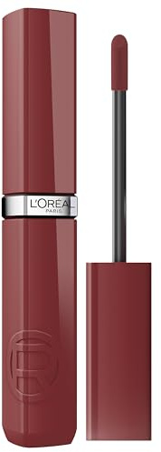 L'Oréal Paris Pintalabios Líquido Laque Resistance Nudes, Color Intenso de Larga Duración 16H*, No transfiere, Acabado Brillante con Efecto Vinilo, Infaillible, Tono: 625 Midnight Bordeaux