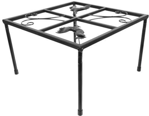 TOYANDONA Metal Chicken Feeder and Waterer Holder Stand, Rectangular Metal Rack for Chicken Coop, Poultry Feeding and Drinking Support Frame for Indoor and Outdoor Use