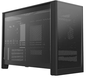 MONTECH Ten 22.7L Compact Micro-ATX PC Case, High Airflow Mesh, Black | 425mm GPU Support, 360mm Radiator Support, USB-C, 3 Build Modes, ATX/SFX PSU Support, Vertical GPU Mount Support