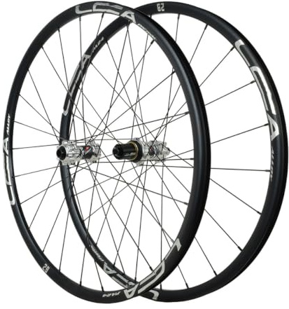 26 27.5 29 Tum Genomgående Axel Mountainbike Hjulset 15×100/12×142mm Aluminiumlegering Fälg 24H Skivbroms Cykelhjul Kompatibel 7-12 Hastighetskassett(Silver,26)