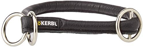 Kerbl Pet Rundleder-Halsband Roma mit Stopper 45cm, 8mm,schwarz