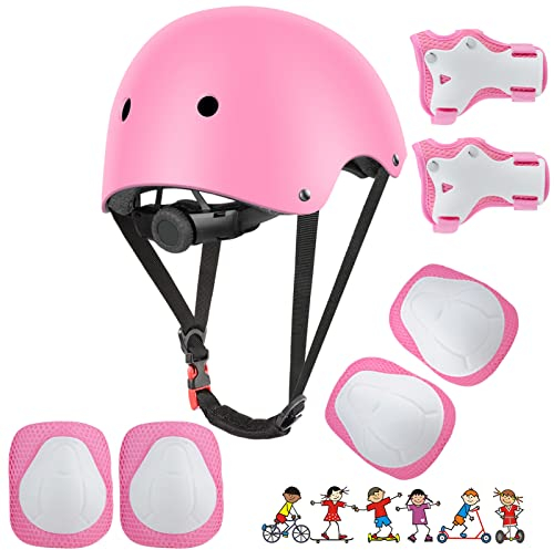Wayin Schonerset Kinder Schützer Inliner Protektoren mit Helm Kinder Knieschoner für Fahrrad Skateboard Rollschuh Scooter
