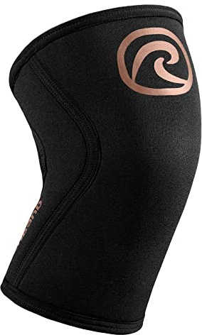 Rehband Bandage de Genou 5 mm pour Soutenir Les Genoux - Stabilise Les articulations et Les Muscles - Idéal pour Le Sport la Musculation, Couleur:Cuivre/Noir, Taille:M