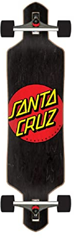 Santa Cruz Longboard Komplettboard Classic Dot Drop Through 91,4cm (Black)