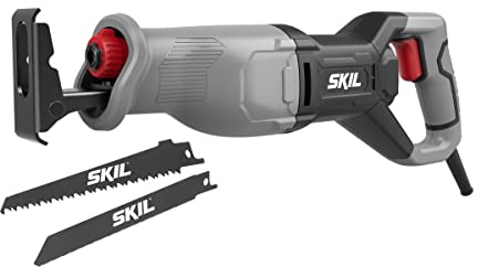 SKIL 4920 AA Scie sabre (850 W, pour travaux de démolition, sciage de branches + arbustes, 2,1 kg, profondeur de coupe de 150 mm) F0154920AA