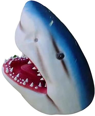 Fonowx Hai-Kopf-Statue, Harz Hai Haifisch Landschaftsskulptur, Gartendekoration Haifischkopf, Shark Head Statue, 3D Hai Kopf Statue Ornament Harz Haikopf für Rasen, Hinterhof, Balkon