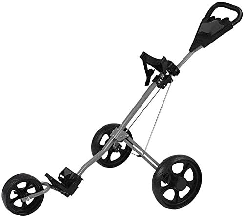 ZAANU Golf Push Cart Golf Golf Push Carts Golf Cart 3 Räder Faltbarer Handwagen Easy Push and Pull Cart Golf mit Scorecard-Halter Schnelles Öffnen und Schließen Golf Caddy