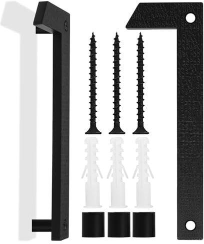 Black House Number, 20cm Large, Floating House Number Plaque, Street Door Number Made from ABS Plastic with 3D Effect for Office Doors, Mailboxes, Garages - Digit(1)