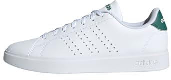 adidas Herren Advantage 2.0 Shoes Schuhe, Cloud White/Core Black/Green, 43 1/3 EU